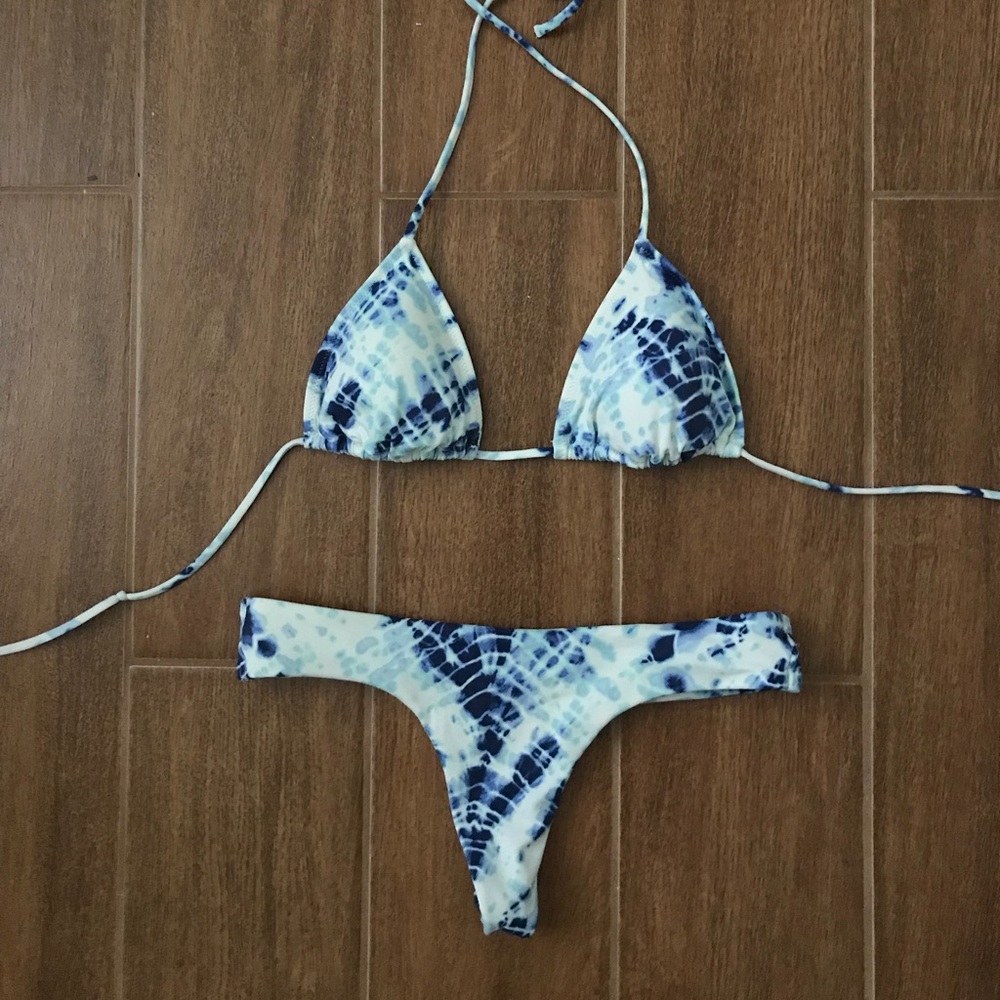 Victoria Secret tie dye thong bathing suit
